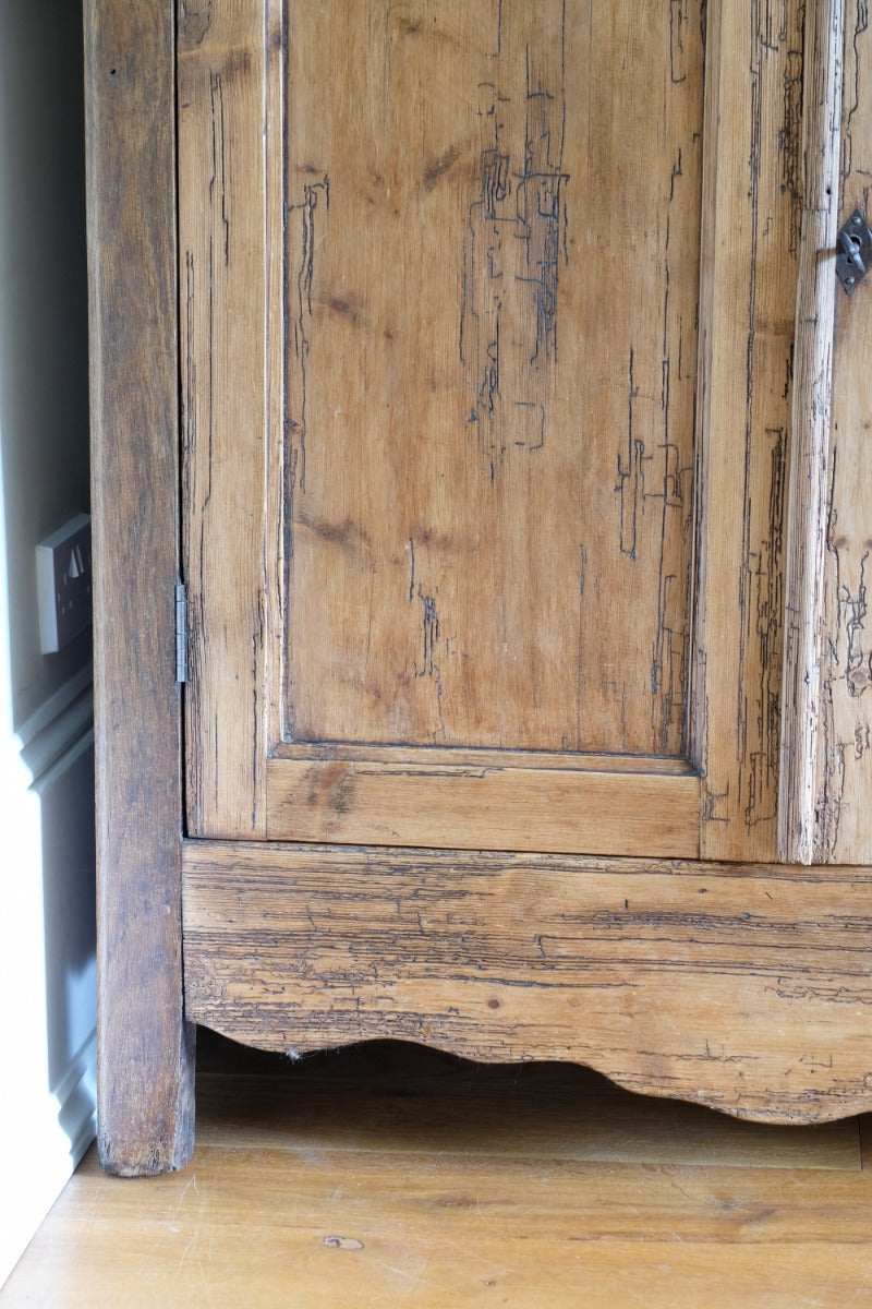 Late 19th Century Pine Rustic Two Door Cupboard