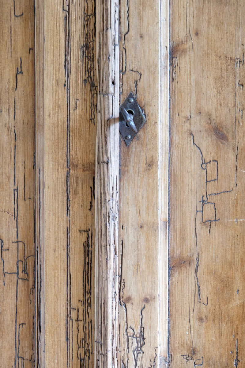 Late 19th Century Pine Rustic Two Door Cupboard