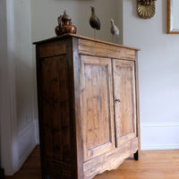 Late 19th Century Pine Rustic Two Door Cupboard