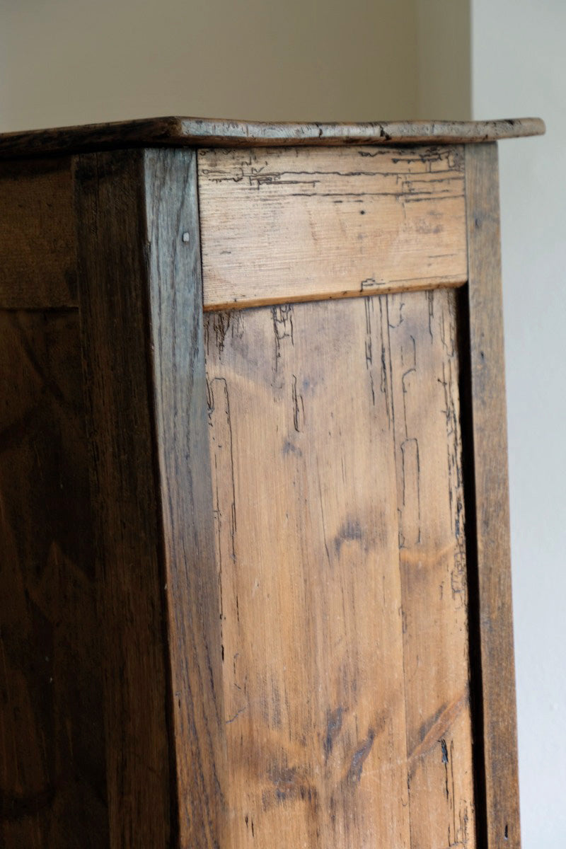 Late 19th Century Pine Rustic Two Door Cupboard