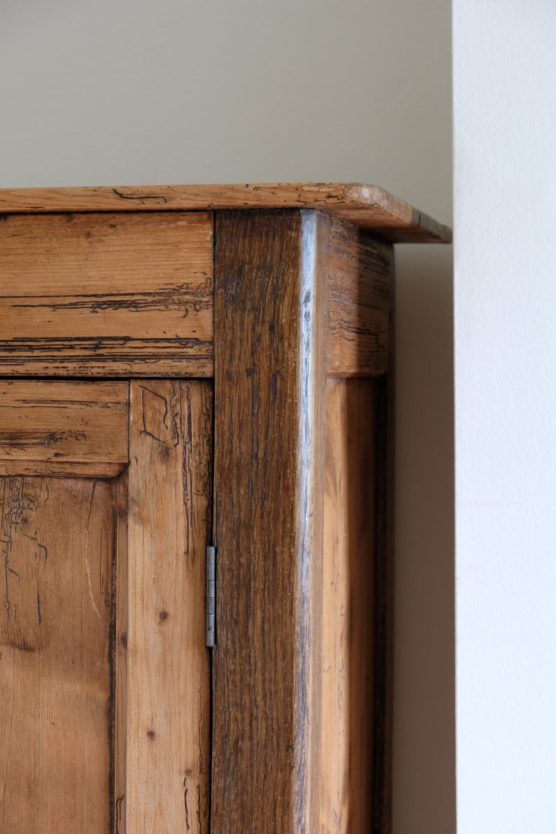 Late 19th Century Pine Rustic Two Door Cupboard