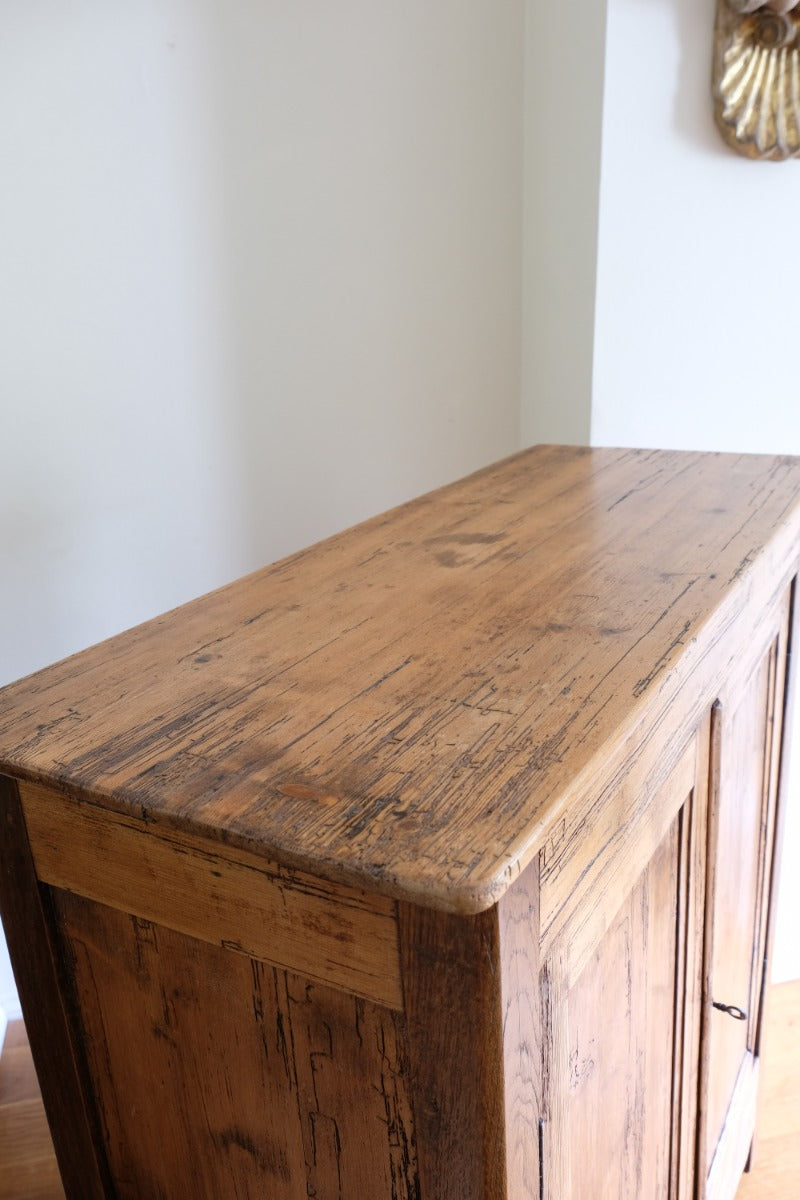 Late 19th Century Pine Rustic Two Door Cupboard