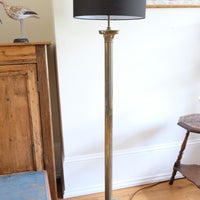 19th Century Paw Feet Brass Base Standard Lamp