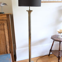 19th Century Paw Feet Brass Base Standard Lamp