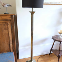 19th Century Paw Feet Brass Base Standard Lamp