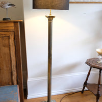 19th Century Paw Feet Brass Base Standard Lamp