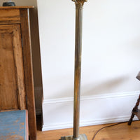 19th Century Paw Feet Brass Base Standard Lamp