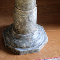 Antique Verd Antique green brecciated marble pedestal column Victorian display stand