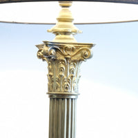 Brass Standard Lamp With Laurel Wreath & Claw Feet