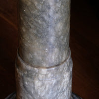 Antique Verd Antique green brecciated marble pedestal column Victorian display stand