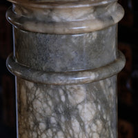 Antique Verd Antique green brecciated marble pedestal column Victorian display stand