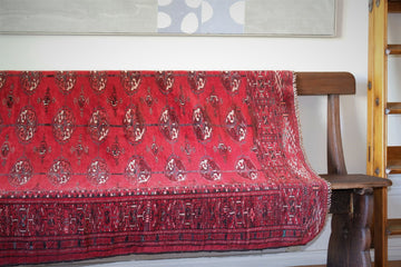 Turkish Turkoman Vintage Rug With 27 Medallions Circa 1950s
