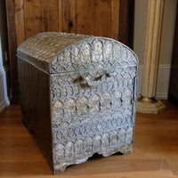 Ornate Marriage Chest Adorned with Moorish Inlay & Jeweled Accents