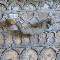 Ornate Marriage Chest Adorned with Moorish Inlay & Jeweled Accents