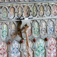 Ornate Marriage Chest Adorned with Moorish Inlay & Jeweled Accents