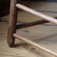 Leg of a Philip Clissett Arts & Crafts Ash Rush Seat Spindle Back Armchair Circa 1890