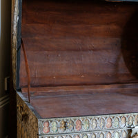 Ornate Marriage Chest Adorned with Moorish Inlay & Jeweled Accents