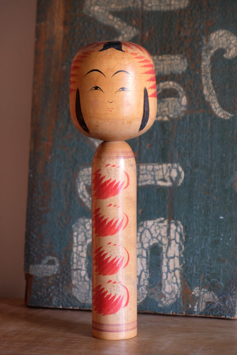 Vintage Hand Painted Kokeshi Doll 1001616