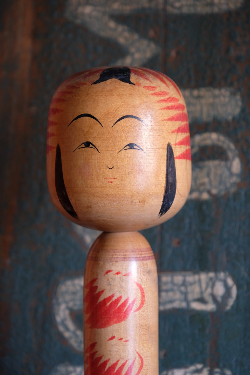 Vintage Hand Painted Kokeshi Doll 1001616