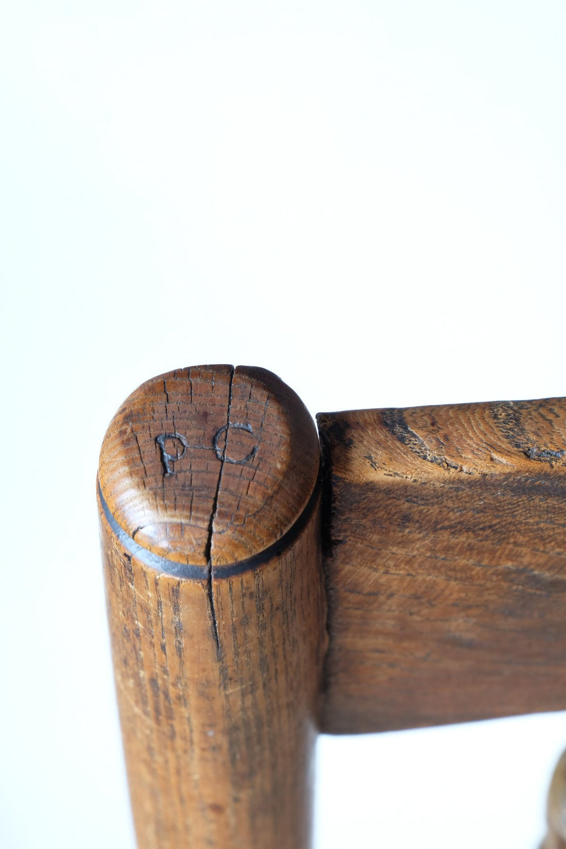 Stamped initials of the maker Philip Clissett Arts & Crafts Ash Rush Seat Spindle Back Armchair Circa 1890