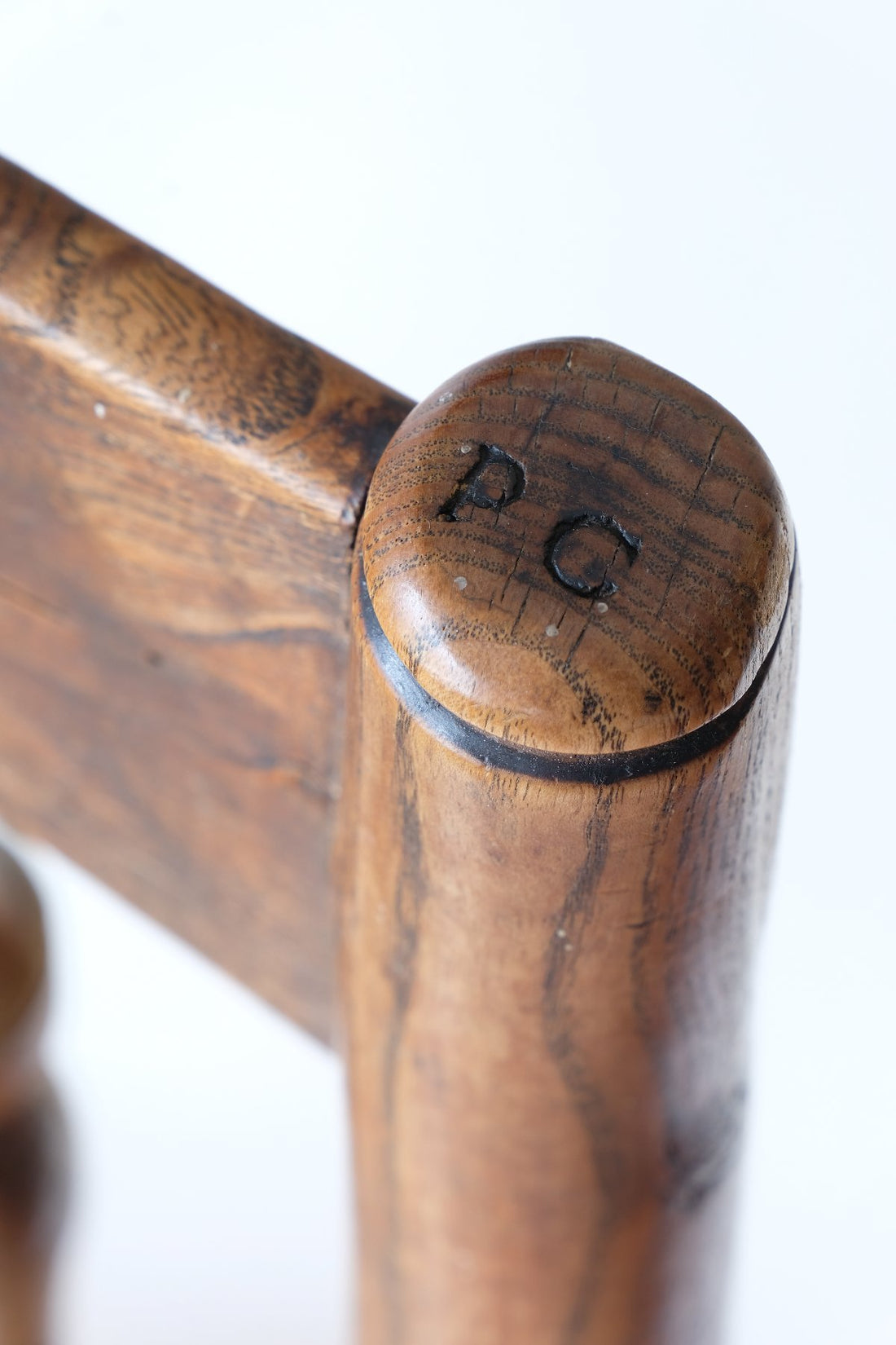 Stamped initials of the maker Philip Clissett Arts & Crafts Ash Rush Seat Spindle Back Armchair Circa 1890