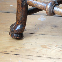 Antique Lancashire Oak Spindle Back Armchair with Rush Seat, 19th Century North Country Chair