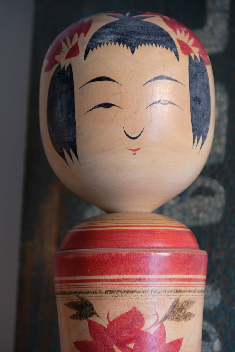 Signed Vintage Kokeshi Doll by Japanese Artisan