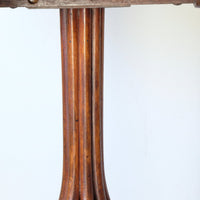 Late Victorian mahogany oval tilt-top tripod table with open reed column detail