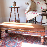 Victorian Oak and Leather Masonic Kneeling Bench Brighton Lodge Provenance
