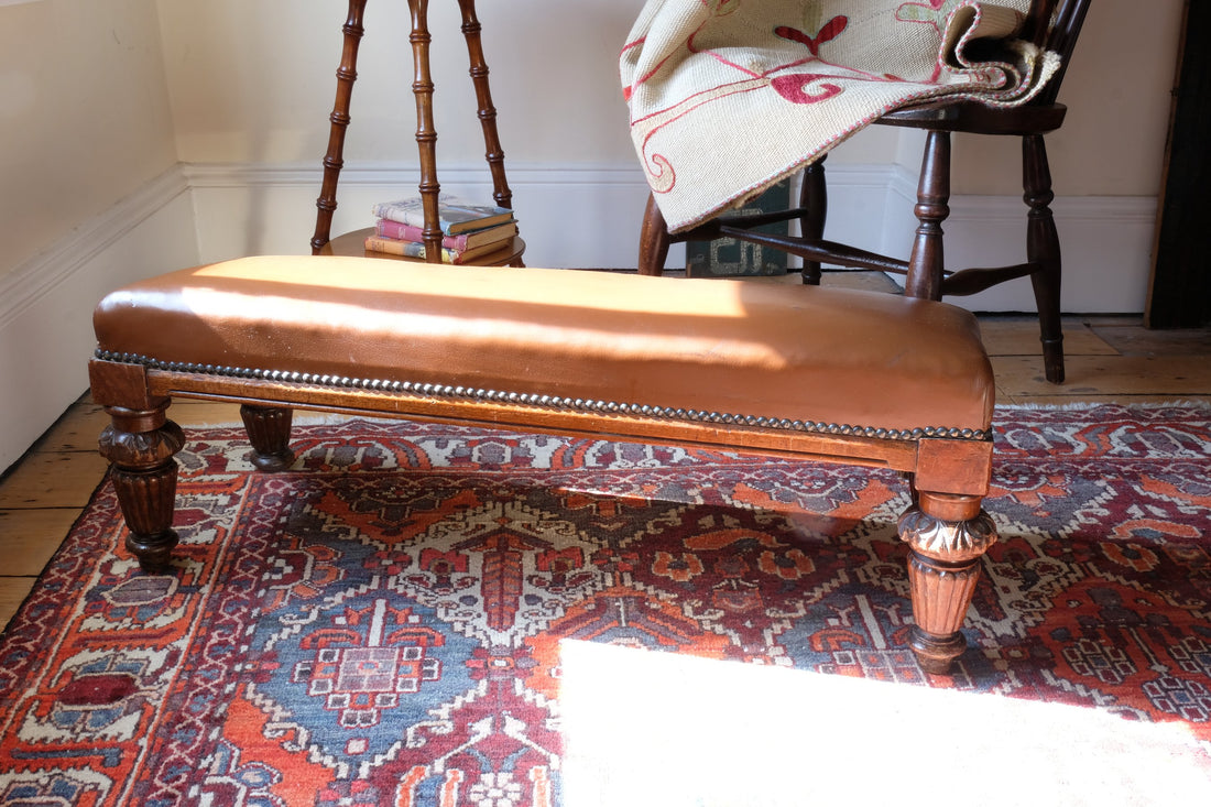 Victorian Oak and Leather Masonic Kneeling Bench Brighton Lodge Provenance