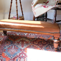 Victorian Oak and Leather Masonic Kneeling Bench Brighton Lodge Provenance