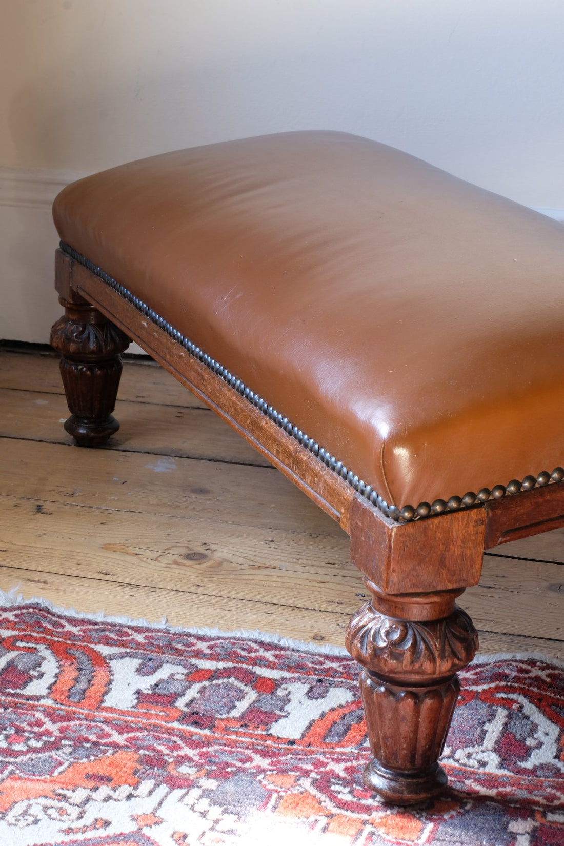 Victorian Oak and Leather Masonic Kneeling Bench Brighton Lodge Provenance