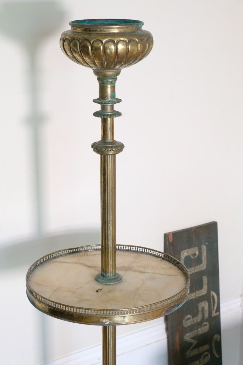 19th Century Jardinière and Onyx Circular Table