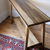 Arts & Crafts Mission Style Console Table – Solid Black Limba Wood