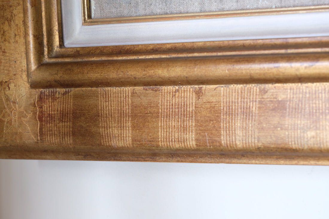 riptych Oil on Canvas Fruit Painting by Frederique Ferron – Abstract Still Life Art