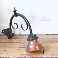1930s Revo Tipton cast iron and copper swan neck street lamp