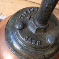 1930s Revo Tipton cast iron and copper swan neck street lamp