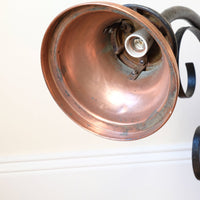 1930s Revo Tipton cast iron and copper swan neck street lamp