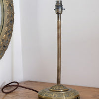 Arts & Crafts Brass Table Lamp With Flexible Stem Circa 1900-1920