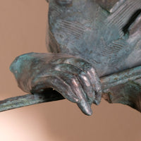 Large Bronze Sculpture Of A Lady Violin Player With A Verdigris Patination