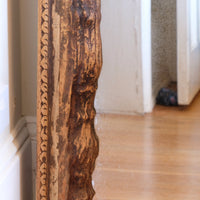 large antique Indian carved hardwood mirror with Indo-Islamic Moorish arch detail