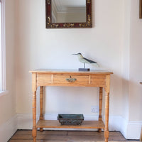 Antique Victorian ash side table Harrison and Son Blackburn with drawer and pot board
