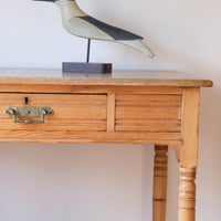 Antique Victorian ash side table Harrison and Son Blackburn with drawer and pot board