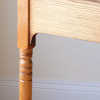 Antique Victorian ash side table Harrison and Son Blackburn with drawer and pot board