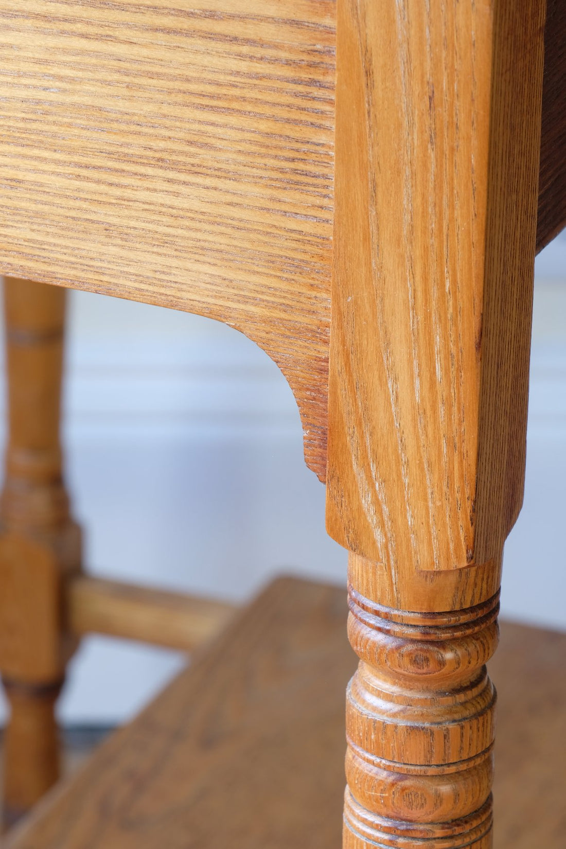 Antique Victorian ash side table Harrison and Son Blackburn with drawer and pot board