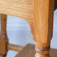 Antique Victorian ash side table Harrison and Son Blackburn with drawer and pot board
