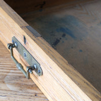 Antique Victorian ash side table Harrison and Son Blackburn with drawer and pot board