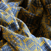 Vintage Woollen Blanket Amber & Grey Circa 1950s