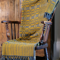 Vintage Woollen Blanket Amber & Grey Circa 1950s