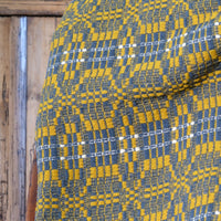 Vintage Woollen Blanket Amber & Grey Circa 1950s